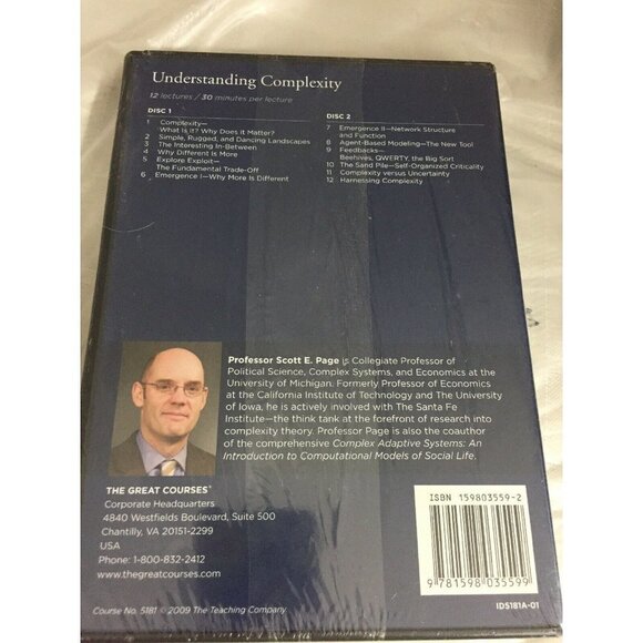 The Great Courses Understanding Complexity 2 DVD Set & Guidebook NEW Sealed - Picture 2 of 8